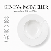 Pastateller GENOVA Muschelform Ø 28 cm B-Ware